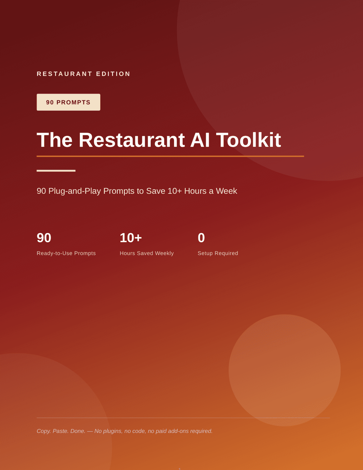 The Restaurant AI Toolkit